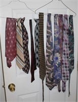 lot neckties w clip ons & a bow tie