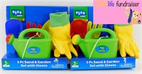 2 New Play Zone 5 Pc Sand & Garden Sets with