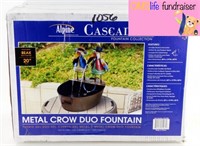 * New Alpine Cascading Metal Crow Duo Fountain