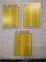 UNMARKED CHECKLISTS OPC- 1982-83