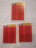 UNMARKED CHECKLISTS OPC- 1983-84