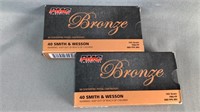 (2x) 50rnds PMC Bronze 40 S&W FMJ