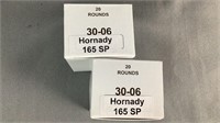 (2X) 20rnds Reloaded Hornady tip 30-06 SP