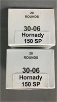 (2x) 20rnds Reloaded Hornady tip 30-06 SP