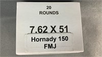 20rnds Reloaded Hornady tip 7.62x51 FMJ