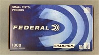 1000 Small Pistol Primers Federal