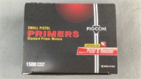 1500 Small Pistol Primers Fiocchi