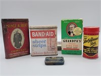 (6) Vintage & Antique Merchandise Tins & Boxes