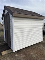 6'x8' White Shed on Skids