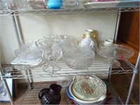 Collection of glassware on shelf