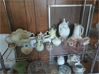 Contents of glassware on shelf
