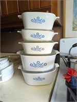 Corning ware cornflower set