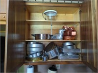 Cookware contents of cupboard