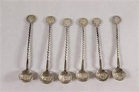 Unique Netherlands Sterling 1929 -1941 Coin Spoons