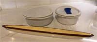 Corning Ware Covered Storage Bowls, Olive Dish