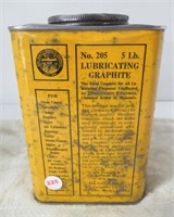 Vintage US Graphite Saginaw, MI 5lb Can. Still