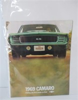 Awesome 1969 Chevy Camaro Brochure with 69 RS SS