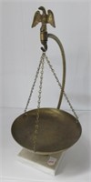 Brass Holder with Marble Base Hanging Container.
