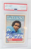 Billy Sims PSA/DNA Certified Autographed 1983