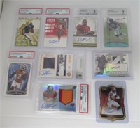 Group of (9) Graded Autographed, and Jersey