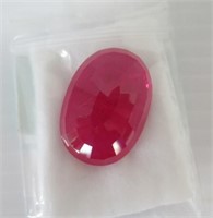 109 CT. Pinkish-Red Lab Created Ruby.
