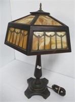 Single Sided Stained Glass Vintage Table Lamp.