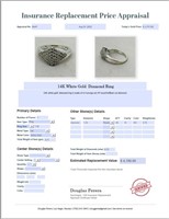 14KT WHITE GOLD .75CTS DIAMOND RING