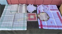 linen towels heart doily and more