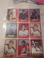 1973-74 OPC HOCKEY 9 CARD LOT
