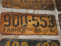 1942 FARMER NC LICENSE TAG