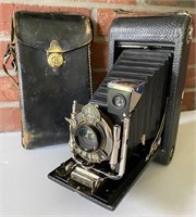 Vtg Canadian Kodak #3A Folding Pocket Camera, Case