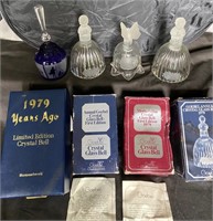 4 Vtg Goebel / Hummel Commemorative Crystal Bells