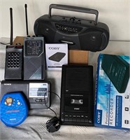 Asst Vtg Electronics:Tape Player, Radio, Tape Rec.