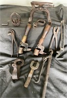 Asst Antq Early Cast Iron Tools