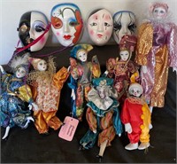 Collection Pirouette Clown Dolls & Masks