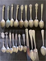20 Vtg Character / Souvenir / Slipped-Into-Spoons