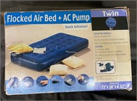 Flocked Twin Air Bed w/ Pump
