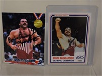 2 Autographed Cards Bruce Baumgartner