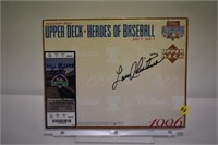 Autographed Sheet of Upper Deck Heroes of Baseball