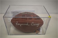 Autographed Football Raymond Berry