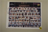Autographed Team Photo 1977 Dallas Cowboys