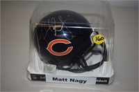 Autographed Mini Helmet Matt Nagy