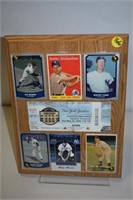 New York Yankees Plaque w/ 6 Baseball Cards