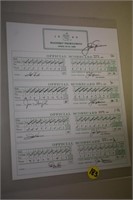 Autographed Scorecard 1986 Masters Tournament