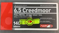 20 Rnds 6.5 Creedmoor Aguila FMJBT