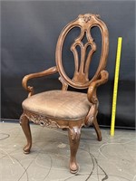 Vintage Wood Queen Anne Leg Chair