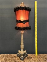 Decorative Metal Base Lamp Black Roses Shade