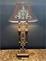 Double Post French Lamp W/  Shade