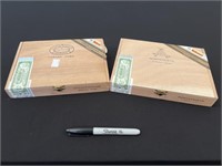 2 Cuban Wood Cigar Boxes