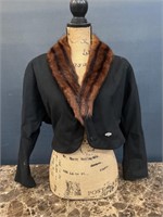 1940's Jacket With Fur Collar  Small